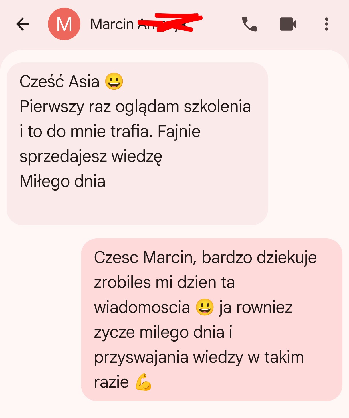Screen opinii o współpracy z Joanną — 8
